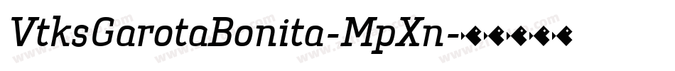 VtksGarotaBonita-MpXn字体转换