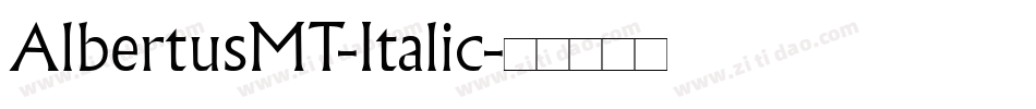AlbertusMT-Italic字体转换
