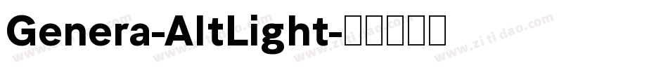 Genera-AltLight字体转换