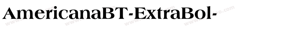 AmericanaBT-ExtraBol字体转换