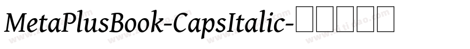 MetaPlusBook-CapsItalic字体转换 MetaPlusBook-CapsItalic字体转换