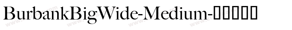 BurbankBigWide-Medium字体转换
