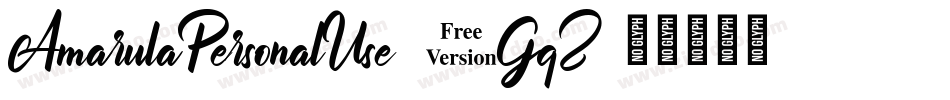 AmarulaPersonalUse-3GqZ字体转换