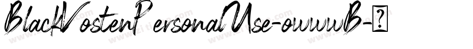 BlackVostenPersonalUse-owwwB字体转换