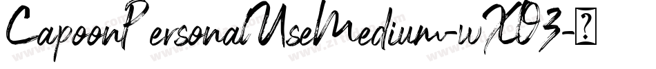 CapoonPersonalUseMedium-wXO3字体转换
