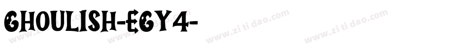 Ghoulish-EGy4字体转换