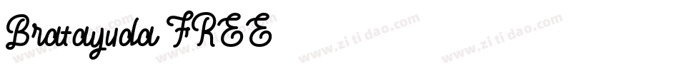 Bratayuda-FREE-3字体转换