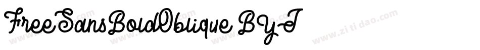 FreeSansBoldOblique-BYJ3字体转换