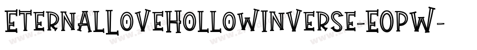 EternalLoveHollowInverse-E0pW字体转换