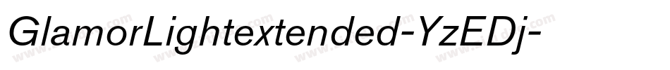 GlamorLightextended-YzEDj字体转换
