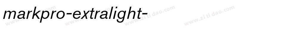 markpro-extralight字体转换