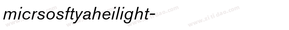 micrsosftyaheilight字体转换