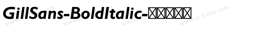 GillSans-BoldItalic字体转换