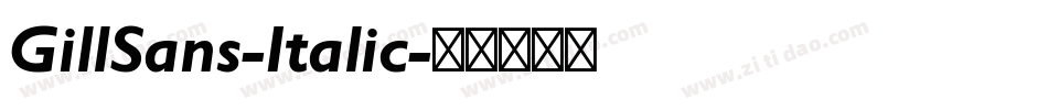 GillSans-Italic字体转换
