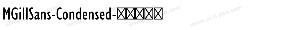 MGillSans-Condensed字体转换