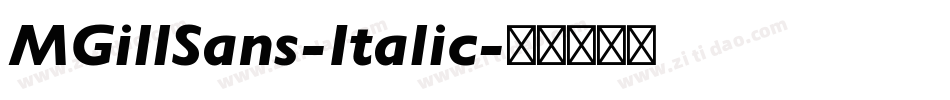 MGillSans-Italic字体转换