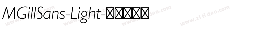 MGillSans-Light字体转换