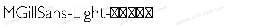 MGillSans-Light字体转换