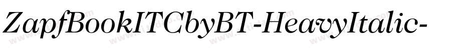 ZapfBookITCbyBT-HeavyItalic字体转换