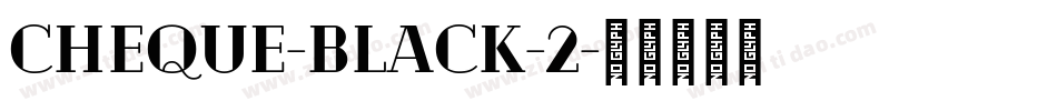Cheque-Black-2字体转换