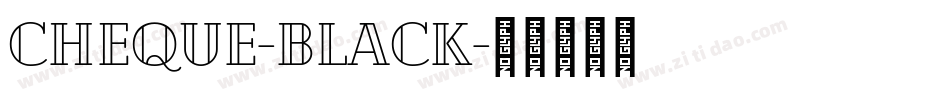 Cheque-Black字体转换