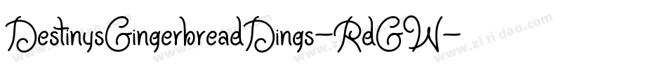 DestinysGingerbreadDings-RdGW字体转换