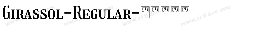 Girassol-Regular字体转换