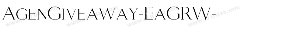 AgenGiveaway-EaGRW字体转换