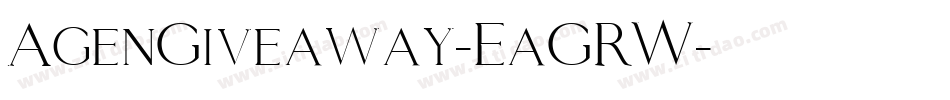 AgenGiveaway-EaGRW字体转换