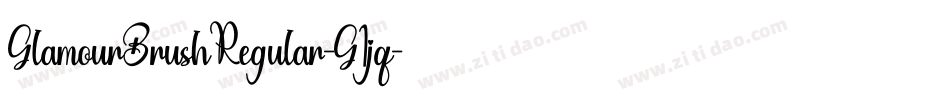 GlamourBrushRegular-G1jq字体转换
