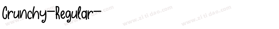 Crunchy-Regular字体转换
