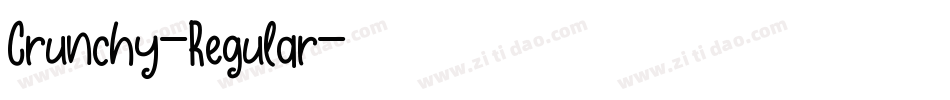 Crunchy-Regular字体转换