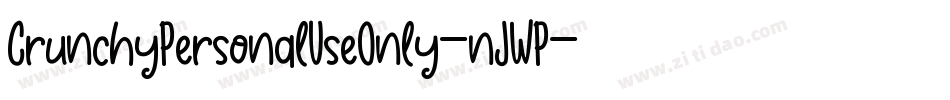 CrunchyPersonalUseOnly-nJWP字体转换