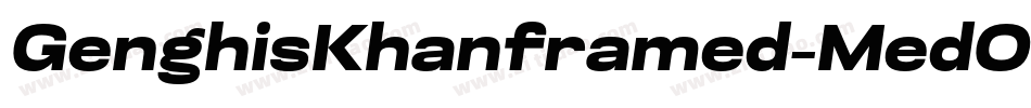 GenghisKhanframed-MedObliq字体转换