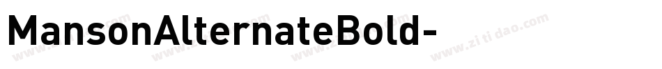 MansonAlternateBold字体转换
