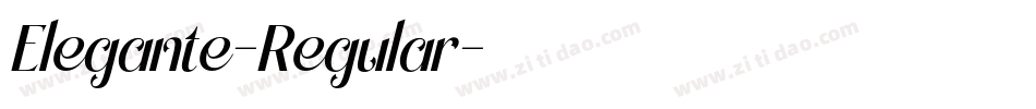 Elegante-Regular字体转换