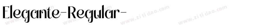 Elegante-Regular字体转换