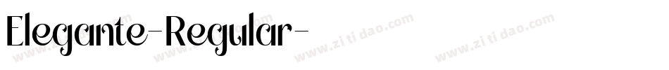Elegante-Regular字体转换