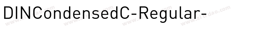 DINCondensedC-Regular字体转换