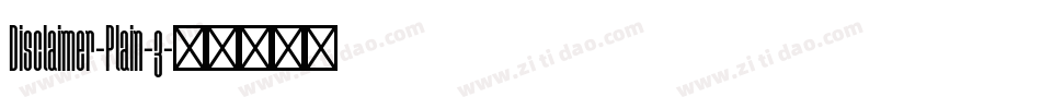 Disclaimer-Plain-3字体转换