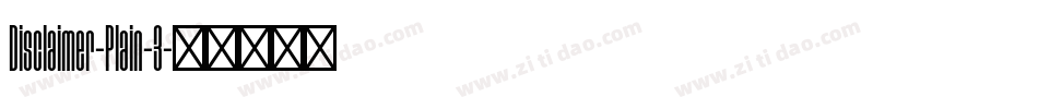 Disclaimer-Plain-3字体转换