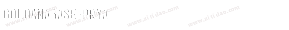 GoldanaBase-prYa字体转换