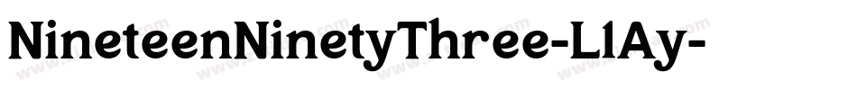 NineteenNinetyThree-L1Ay字体转换