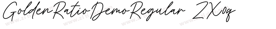 GoldenRatioDemoRegular-ZX0q字体转换