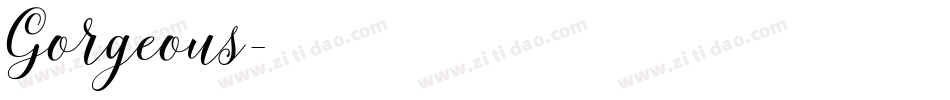 Gorgeous字体转换