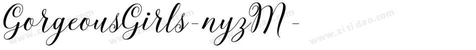 GorgeousGirls-nyzM字体转换