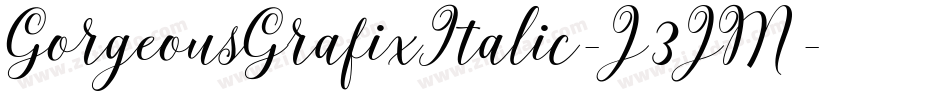 GorgeousGrafixItalic-J3JM字体转换