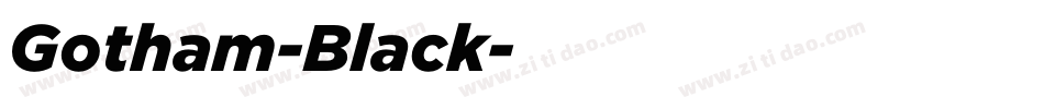 Gotham-Black字体转换