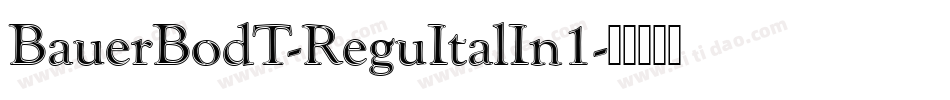 BauerBodT-ReguItalIn1字体转换