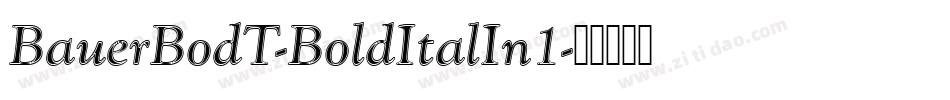 BauerBodT-BoldItalIn1字体转换